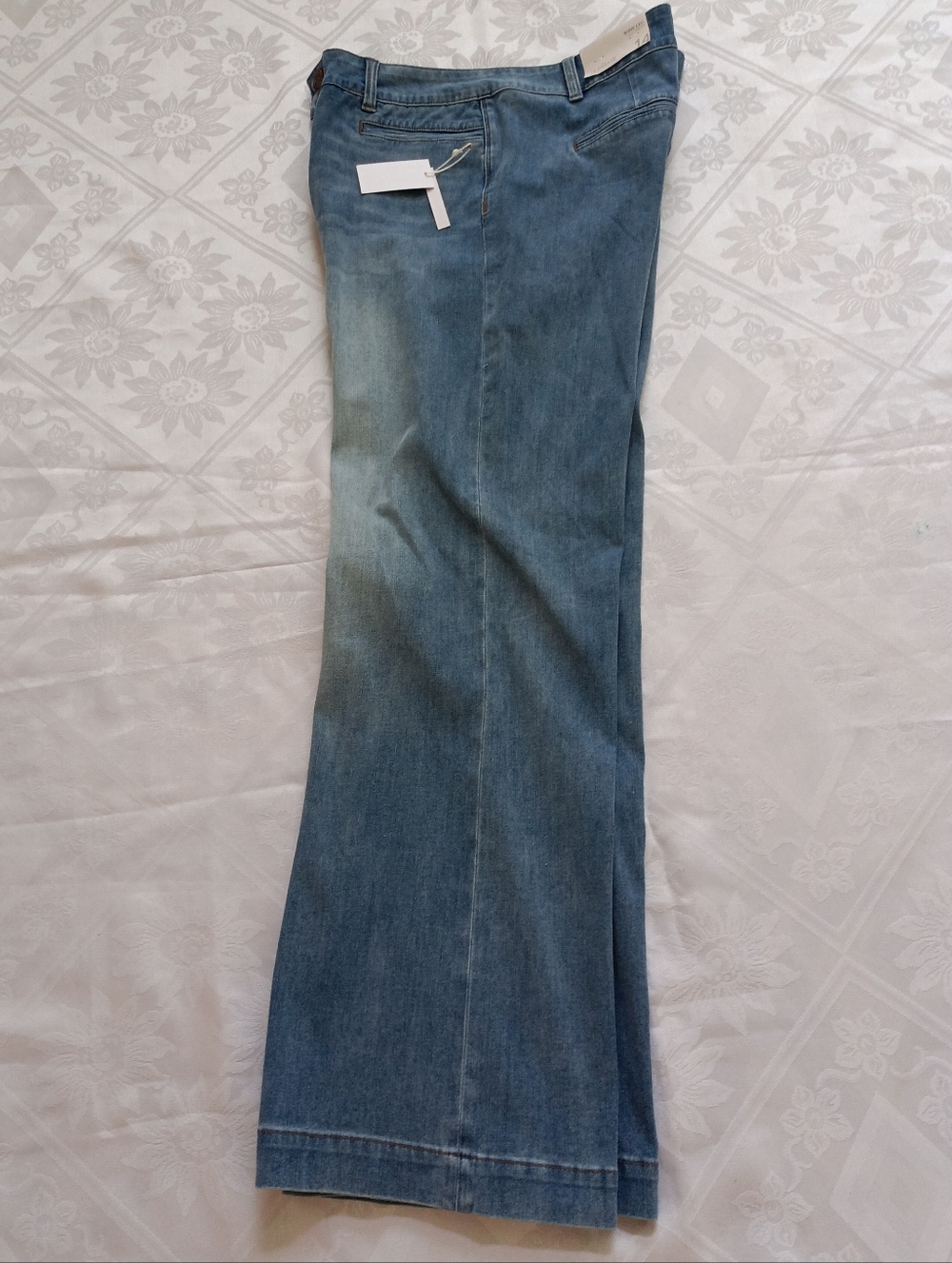 NWT Soft Surrounding High-Rise Wide Leg Jeans in Light Blue Size 14 - Picture 10 of 17